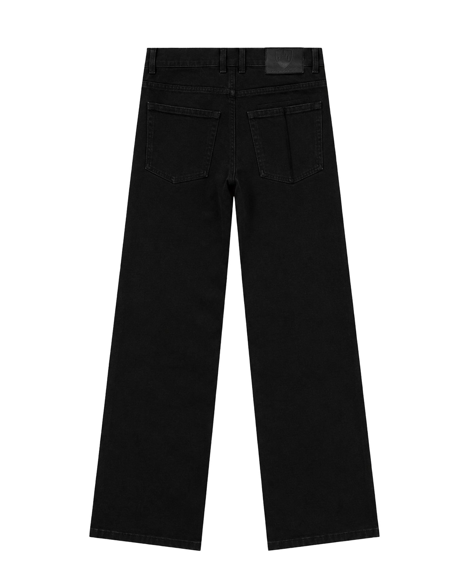 LACERATED LOW RISE JEANS (BLACK)